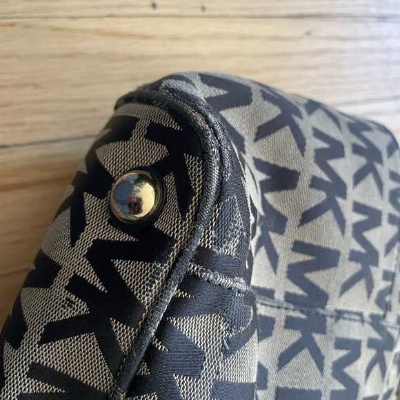 Michael Kors Black and Brown Logo Tote - Picture 3 of 9